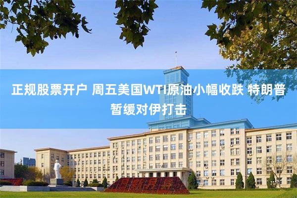正规股票开户 周五美国WTI原油小幅收跌 特朗普暂缓对伊打击